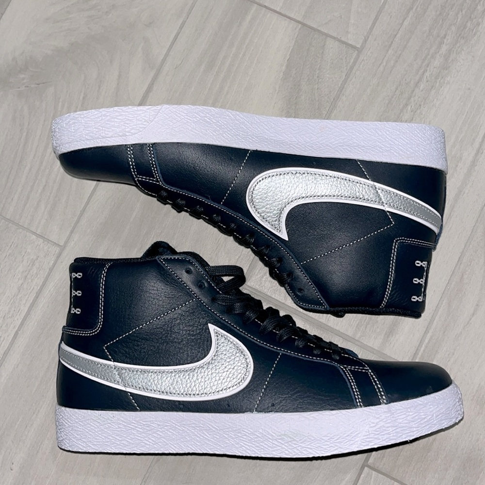 Nike Zoom Blazer Mid MS QS Men’s 10.5 NIB blackened blue/wolf gray - Mason Silva